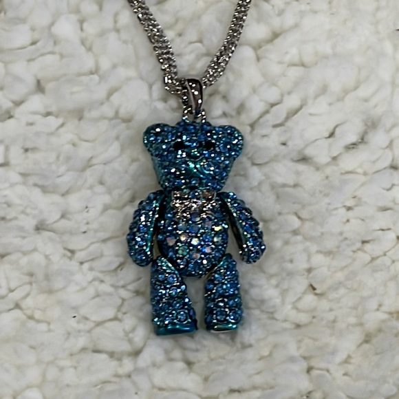 off park collection. Jewelry - Off Park Collection blue rhinestone bear necklace